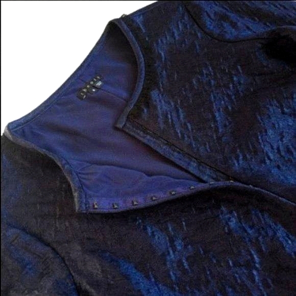 Theory Mailla Linden Matte Sheen Fringe Trim Wool Silk Long Sleeve Dress - Picture 5 of 11